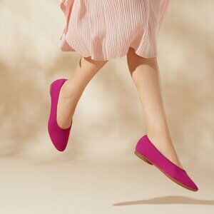 Vivaia Tamia Almond Toe Flat Pink Size 39.5 8.5 GUC